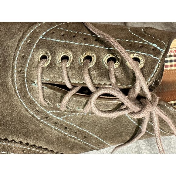 Johnston Murphy Mens Flex System Sheepskin Insole Brown Blue Stitching Sz 8 1/2M - Picture 14 of 14